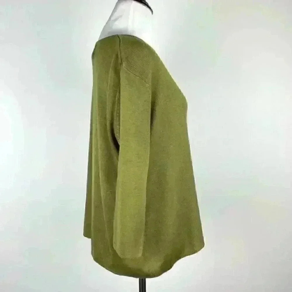 Requirements sweater PM green ribbed 3/4 sleeve - Picture 4 of 8